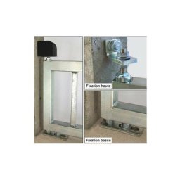 Pivot de portail acier seuil à cheviller - Fixation basse 1 trou - Carré 30x30 mm - Kit haut et bas