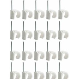 20x passe câble diamètre 5-7mm rond à clouer plastique blanc support guide fil électrique