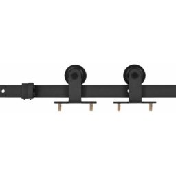 Vidaxl - Kit de fixation pour porte coulissante 200 cm Acier Noir Noir