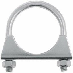 Collier pot échappement universel 127mm tracteur 2 vis tuyau tube acier fixation support serrage à