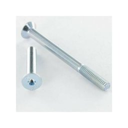 Vis métaux fhc tête fraisée empreinte hexagonale creuse M8X80 Filetée sur 22 Classe 10.9 Clé de 5