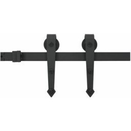 Vidaxl - Kit de fixation pour porte coulissante 200 cm Acier Noir Black