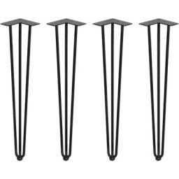 Jeu de pieds Hairpin de 3 barres par table
