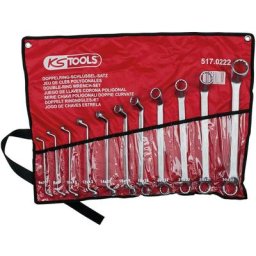 Kstools - ks tools Clés polygonales contre-coudées, 11 pcs 6-32mm