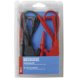 Set de cordons de mesure de sécurité Benning ta 2 [Banane mâle 4 mm - Banane mâle 4 mm] 1.00 m