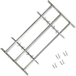 Grille réglable de sécurité de fenêtres et 3 barres 700-1050 mm