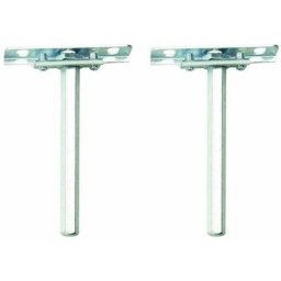 Cyclingcolors - 2x Support d'étagère réglable mural caché invisible flottant en t en acier argenté