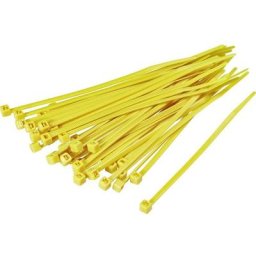 Tru Components - Serre-câble 250 mm x 4.80 mm jaune TC-CV250203 1593703 crantage intérieur 100