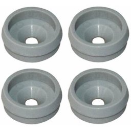 4x Support de guide inférieur gemini pour porte coulissante en plastique gris 17 x 6mm à visser