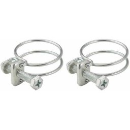 Cyclingcolors - 2x Collier de serrage double fil en métal zingué Gaine Tuyau Câble Tube Fixation