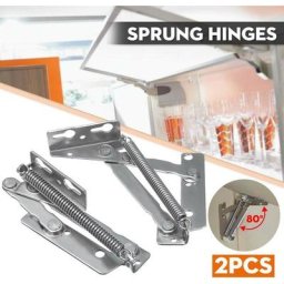 2PCS charnières à ressort en acier inoxydable pour porte d'armoire, support de rabat supérieur à
