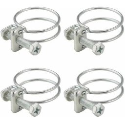 Cyclingcolors - 4x Collier de serrage double fil en métal zingué Gaine Tuyau Câble Tube Fixation