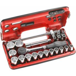 Facom - S.360DBOX412 Coffret dbox Douilles 12 Pans, Rose, 1/2', Set de 22 Pièces