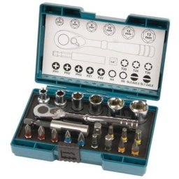 Coffret embouts + Porte-embout magnétique + clé à cliquet (21pcs) Makita B-54081