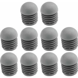 10x Embout de tube rond rentrant à ailettes tête demi-sphérique matière élastique antidérapante