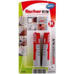Fischer - Chevilles bi-matière Duopower Diamètre foret / Quantité: Ø14mm / Blister de 2