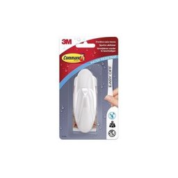 3M - command granc crochet avec 2 LANGUETTES résistantes à l'eau en plastique 2,3 KG blanc