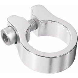 Cyclingcolors - Collier de serrage de tige de selle argent vélo attache aluminium sur cadre,
