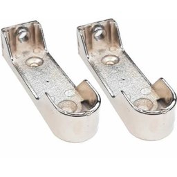 2x support de tringle à rideau universel couleur argent chromé armoire tube ovale attache meuble