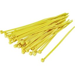 Tru Components - Serre-câble 100 mm x 2.50 mm jaune TC-KL32BKZ-15M203 1593684 crantage intérieur