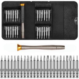 Kit Tournevis de Précision 25 en 1, Mini Tournevis pour Lunettes, Téléphone, pc, Montre, Tablette,