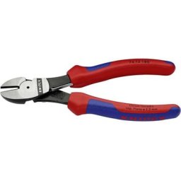 Pince coupante de côté démultipliée Knipex 180mm - Avec ressort - Gainage bi-matière - ( Prix pour