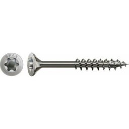 Spax Vis acier inoxydable, 3,5 x 30 mm, 200 unités, Filetage partiel, Tête fraisée, T-STAR plus