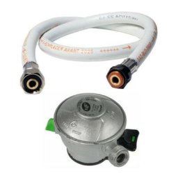 Pack tuyau gaz 1.00 m + Détendeur Butane clip Quick-On Valve Diam 27mm butagaz Avec Sécurité stop