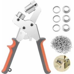 Pinces à oeillets, kit professionnel de perçage à oeillets, 100 pièces (diamètre intérieur 10 mm)