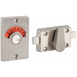 Verrou de porte en acier inoxydable avec indicateur de confidentialité - Pour salle de bain,