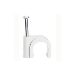 Legrand - 031554 Agrafe blanche diamètre 5 100 unités