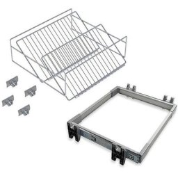 Emuca - Kit range-chaussures métallique et cadre coulissant, réglable, module de 900 mm, Acier et