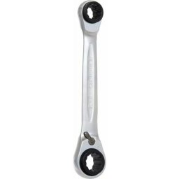 KS TOOLS Clé polygonale à cliquet réversible 4 en 1 GEARplus, 21x22x24x27mm - 503.4553