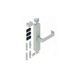 Almacomponentes - Kit crémone pompier Ignis alma - sans tringle - Ral 9006 Alu - 2800KT0017