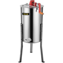 Vevor - Extracteur Manuel De Miel Acier Inoxydable Trois Cadres, Séparateur Miel