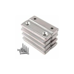 Aimants rectangulaires 20 kg force 40 x 13,5 x 5 mm, avec chambrage et couvercle, aimants en pot