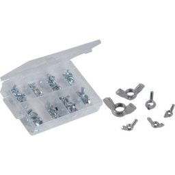 Silverline - coffret d'écrous papillons assortis 656604