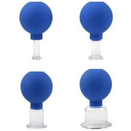 Set de Ventouses en Verre avec 4 Tailles Différentes, Ventouse pour Massage, Ventouse