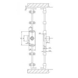 Kit serrure espagnolette et accessoires Ojmar C7968.006NI