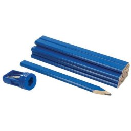 Silverline - 12 crayons de menuisier et 1 taille-crayon - 13 pièces