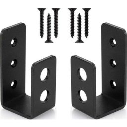 Lot de 2 supports de porte en acier robuste pour porte de 2 x 4, barre de sécurité en forme de u