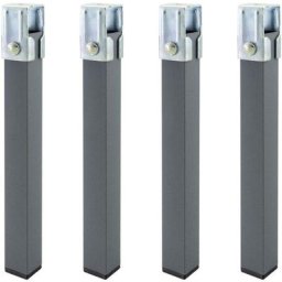 Wolfpack - Jeu de Pieds Sommiers Carrés (4 Unités) Tube 30x30 mm. Pour sommier 30x30 mm.