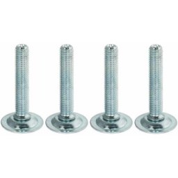 4x vis de pied meuble vérin orientable M10 x longueur l = 120mm acier cuisine salle de bain