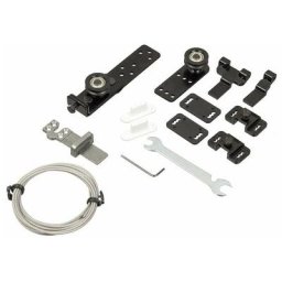 Kit pour ouverture progessive continue des vantaux de porte coulissante 1,35m Fixation Armoire