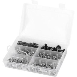 173pcs moto carénage boulons kit pare-brise carrosserie vis écrous matériels pour motoargent