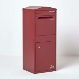 Homescapes - smart parcel box - Boîte aux lettres et colis incurvée Large Bordeaux - Bordeaux