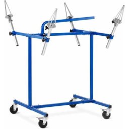 MSW - Support Pour Peinture Et Réparation Des 4 Jantes Fixations Ajustables Acier Marron, Gris foncé