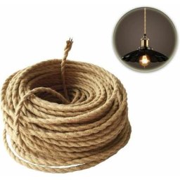 Bette led Lighting Fil électrique tissu Rétro Corde de chanvre tressé torsadée Câble 2 Noyaux