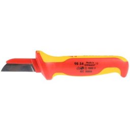 Couteau d'électricien Knipex 190mm - Lame revêtue et capuchon - Isolé 1000V - ( Prix pour 1 )