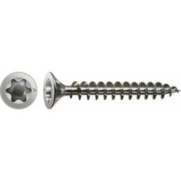 Vis acier inoxydable, 3 x 25 mm, 200 unités, Filetage total, Tête fraisée, t-star plus T10, Pointe
